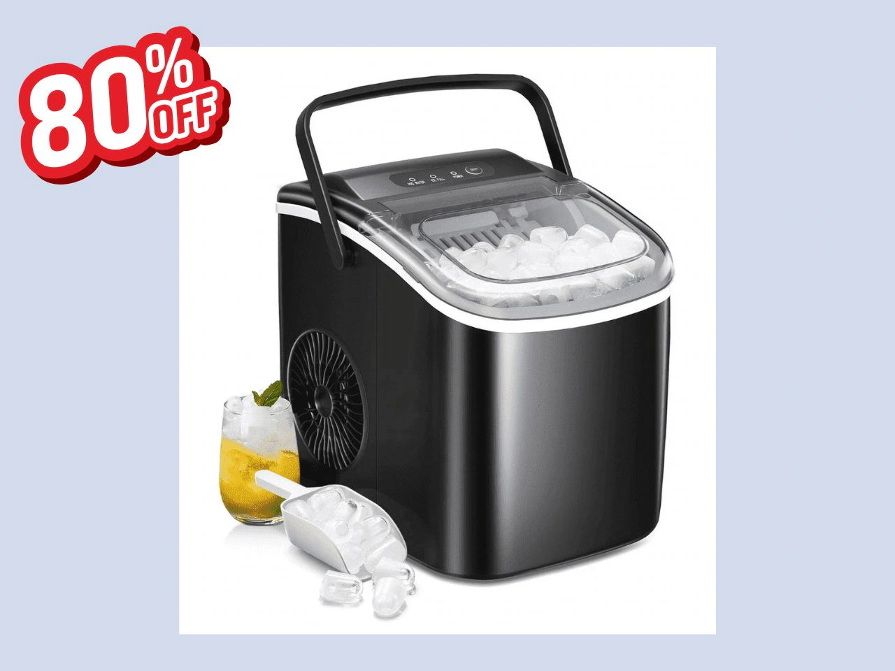 Nugget ice maker on sale: Havato countertop model 80% off right now