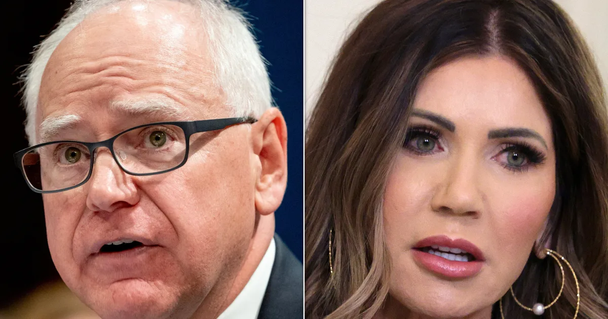Tim Walz Slams Kristi Noem's Press 'Theatrics'