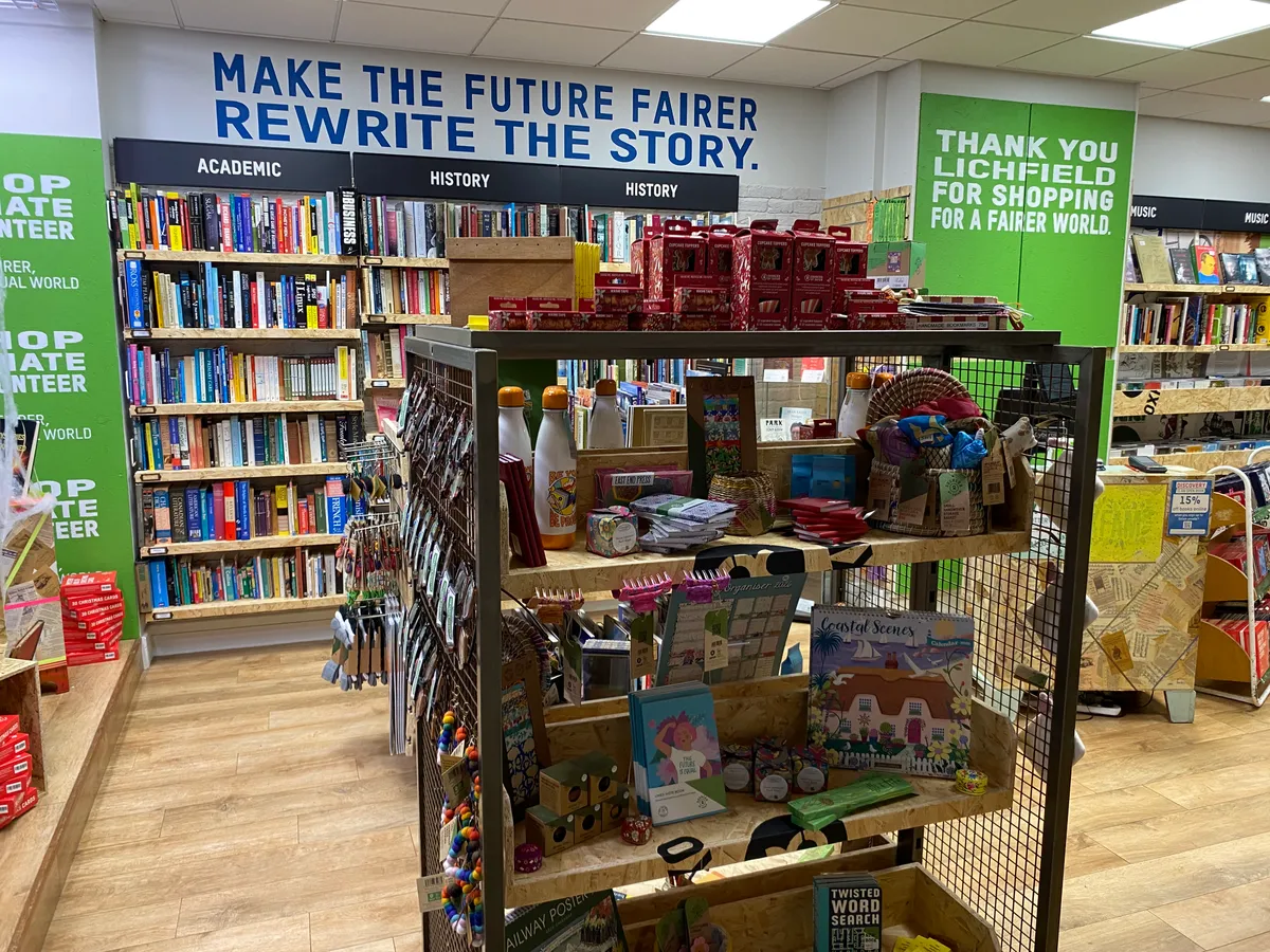 Oxfam Books & Music Lichfield reopens with sustainable new look after exciting refurbishment