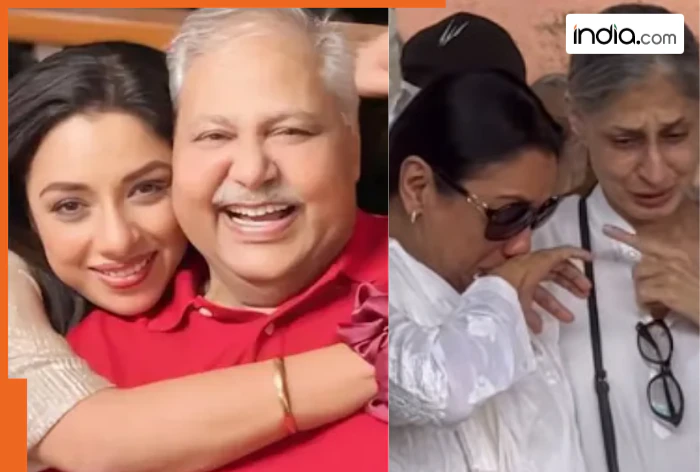 Satish Shah funeral: Rupali Ganguly breaks down at Satish Shah’s last rites, says final goodbye to her ‘Sarabhai dad’ – WATCH