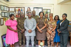 Awutu Senya East MCE Strengthens partnership with Ghana Prisons Service