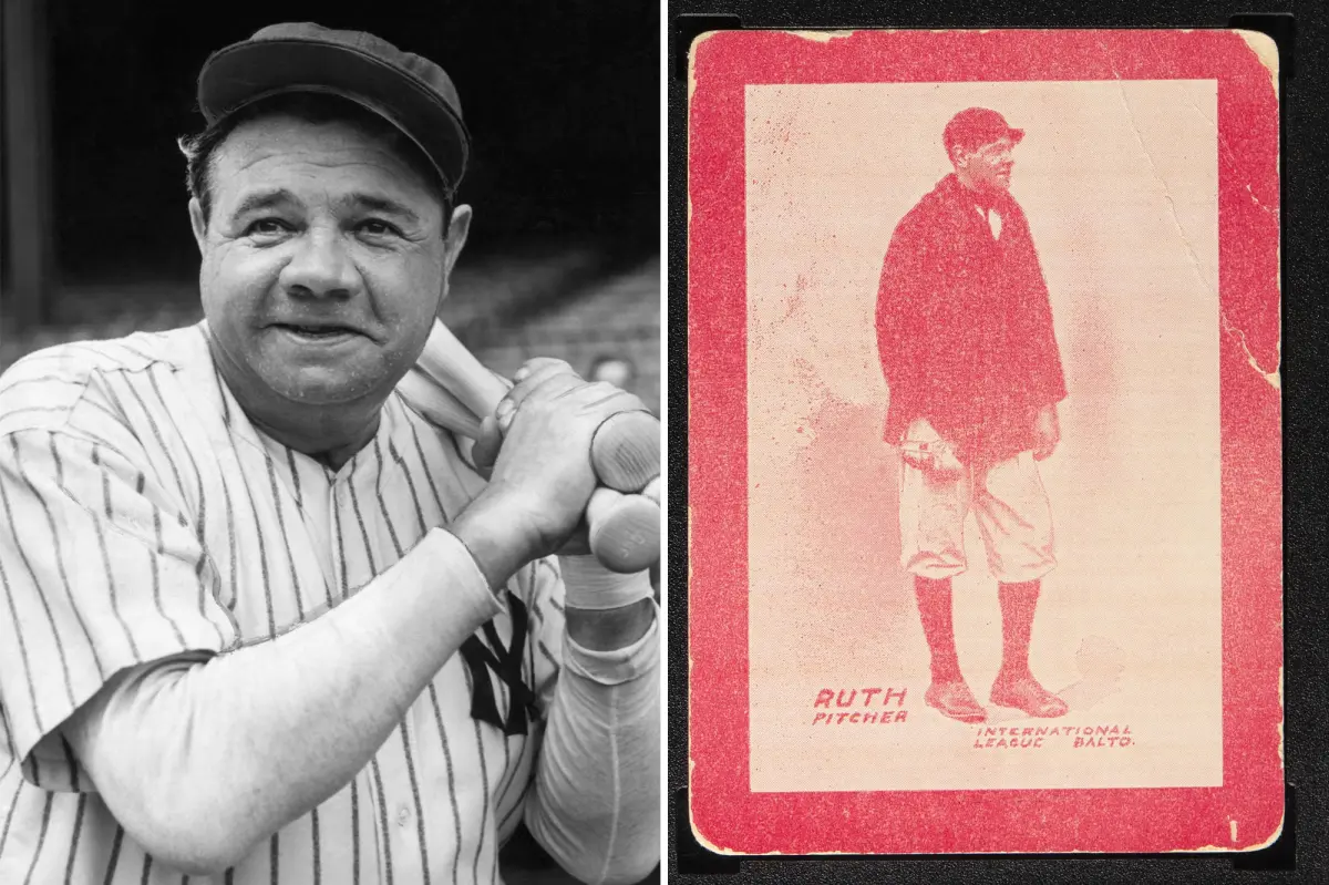 Babe Ruth’s first-ever baseball card, issued in 1914, just sold for over $4M: ‘One of the rarest cards’