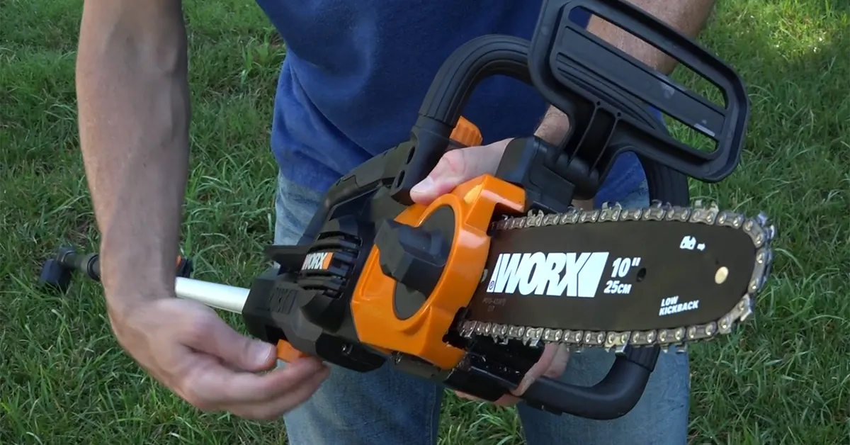 Worx's 20V 10-inch cordless chainsaw gains extended reach with the pole attachment for $130 (Reg. $158+)