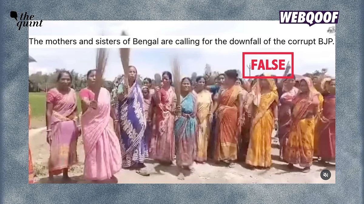Video of Women With Brooms Falsely Shared as Anti-BJP Protest in West Bengal