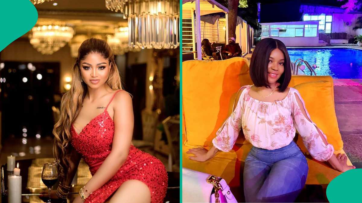 Regina Daniels taunts Ned Nwoko as she reacts as her alleged drug supplier Ann post of her mansion