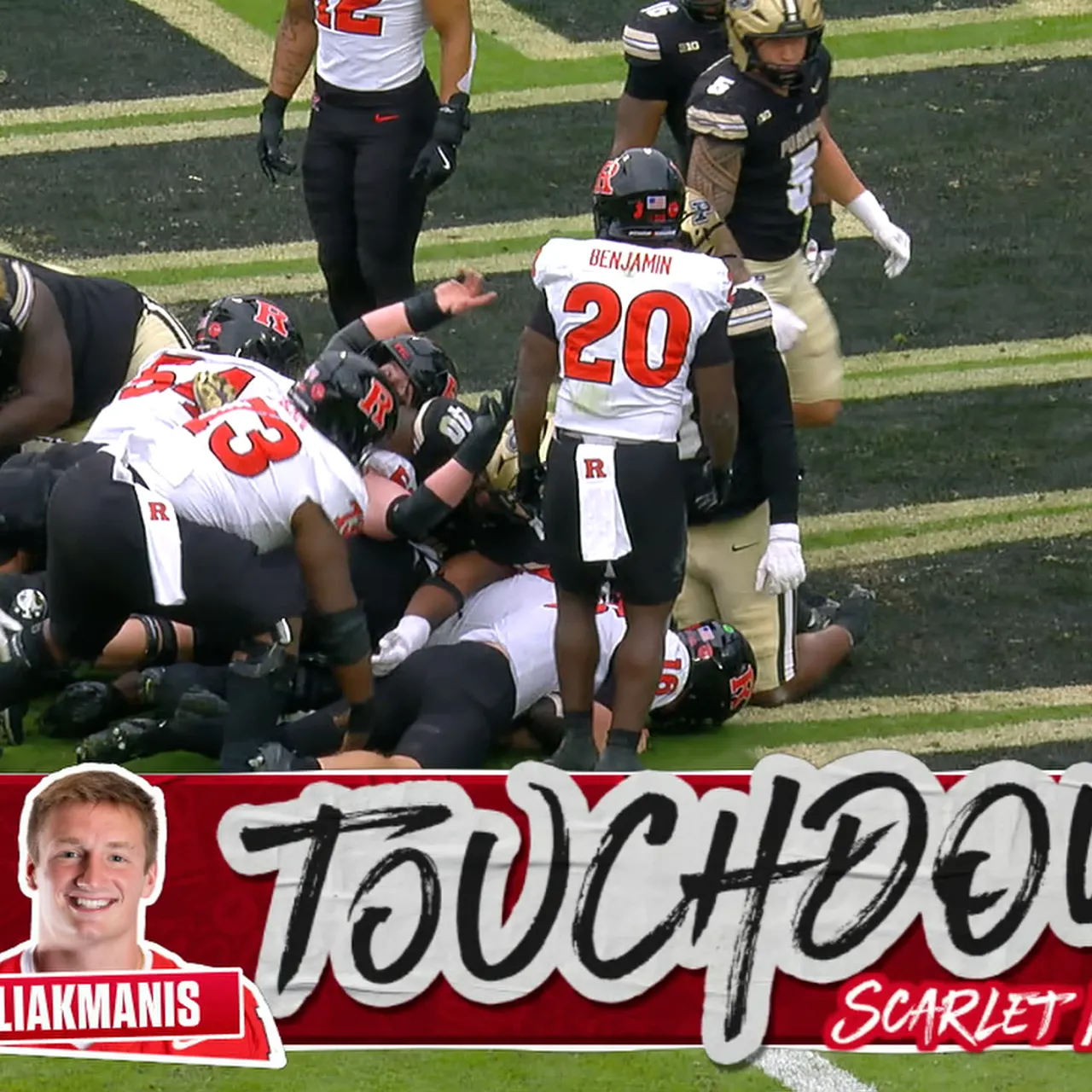 Athan Kaliakmanis scores 1-yard TD on QB sneak, giving Rutgers lead against Purdue