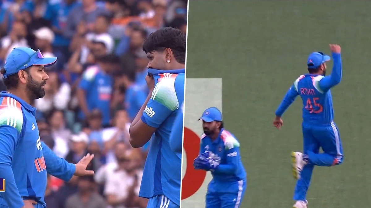 Rohit Sharma's Tactical On-Field Brilliance Leads To Harshit Rana Claiming Mitch Owen’s Wicket During IND vs AUS 3rd ODI 2025 (Watch Video)