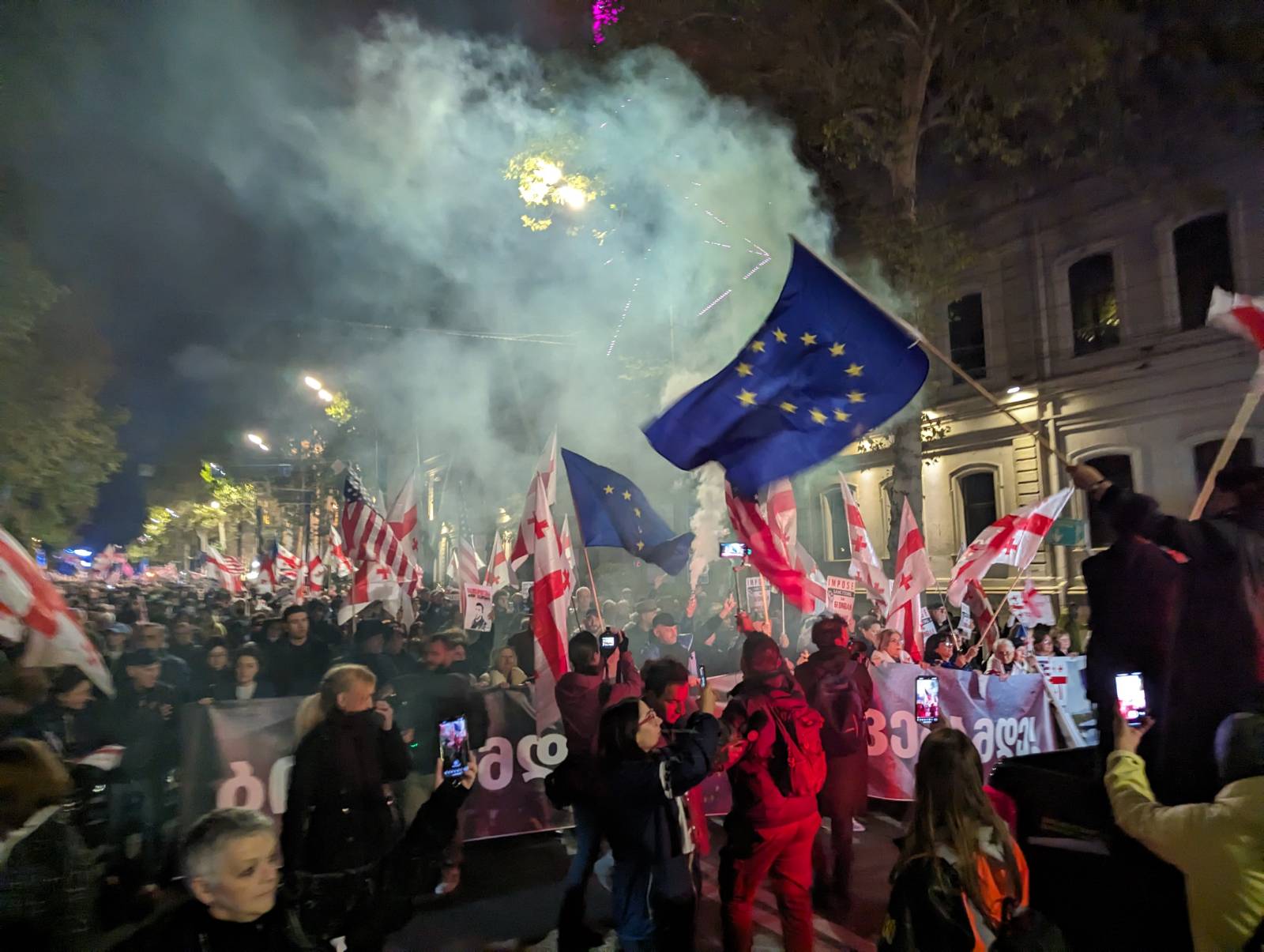 In Photos: Georgians Protest on Anniversary of Disputed Elections