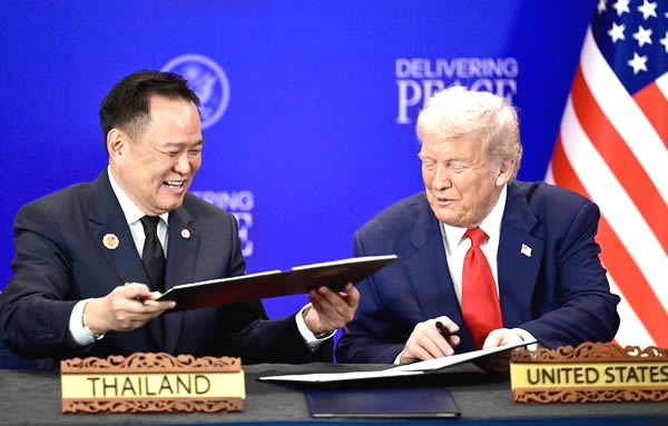 Prime Minister Anutin signs accord with Cambodia witnessed by US President Trump in Kuala Lumpur