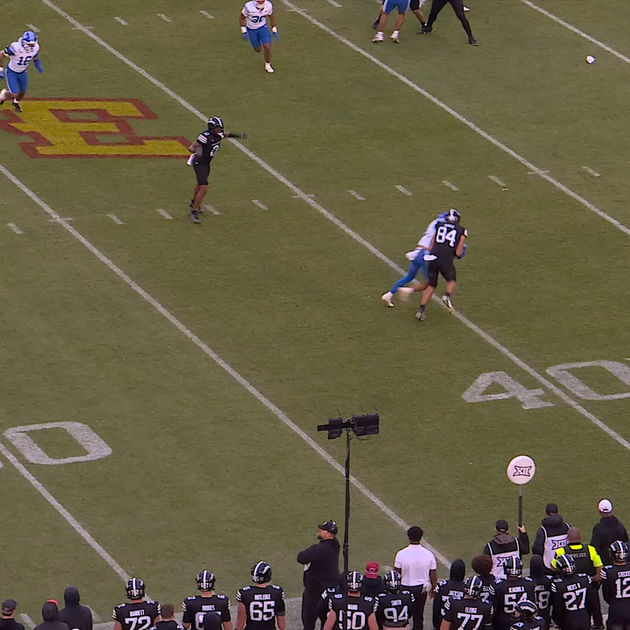 Faletau Satuala gets the interception and takes it 40-yards for a TD, extending BYU's lead over Iowa State