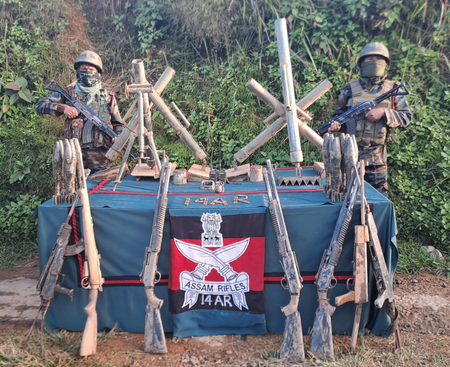 Assam Rifles recover huge arms, ammunition in Mizoram