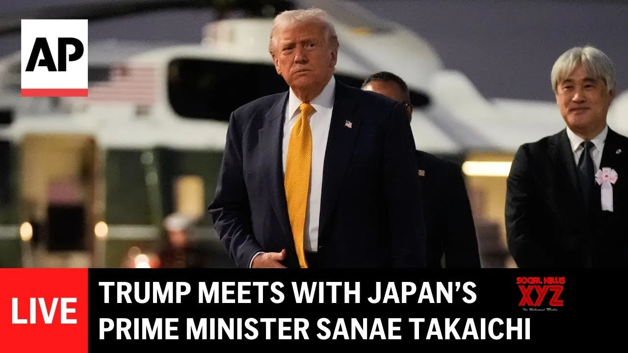 LIVE: Trump and Prime Minister Sanae Takaichi hold meeting in Japan (Video)