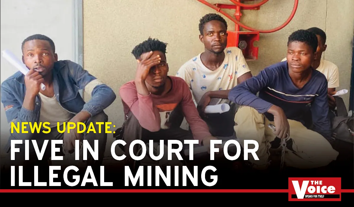 Five in court for illegal mining