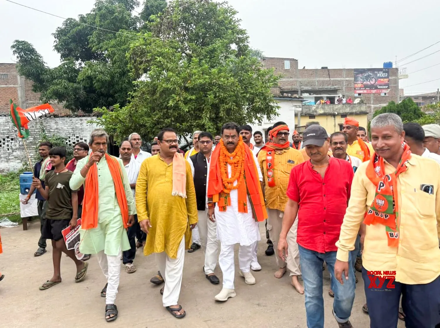Begusarai: BJP Candidate Rajneesh Kumar Campaigns in Teghra #Gallery