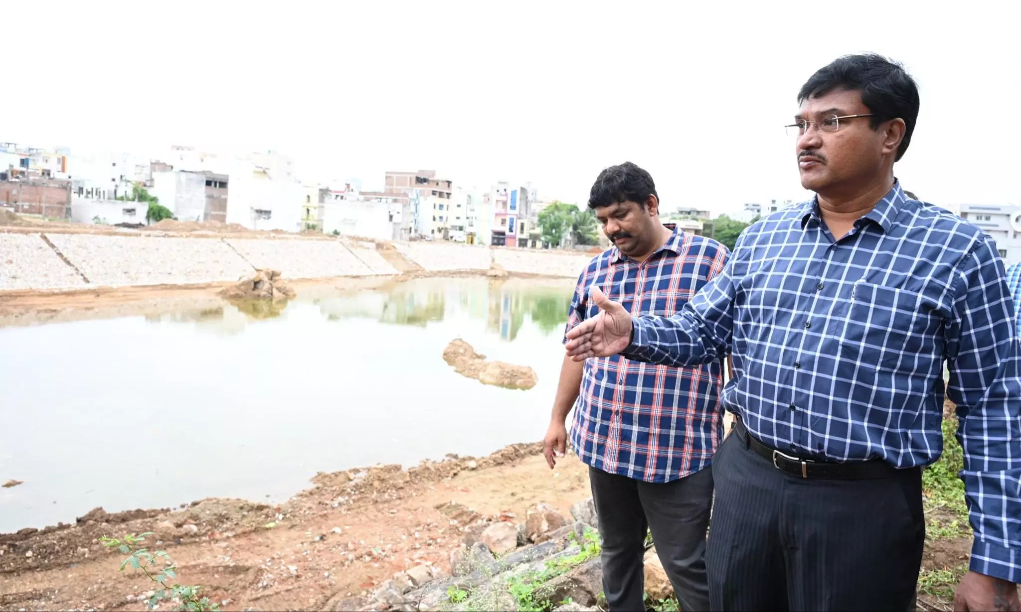 Rajendranagar Lake Repair Work Underway