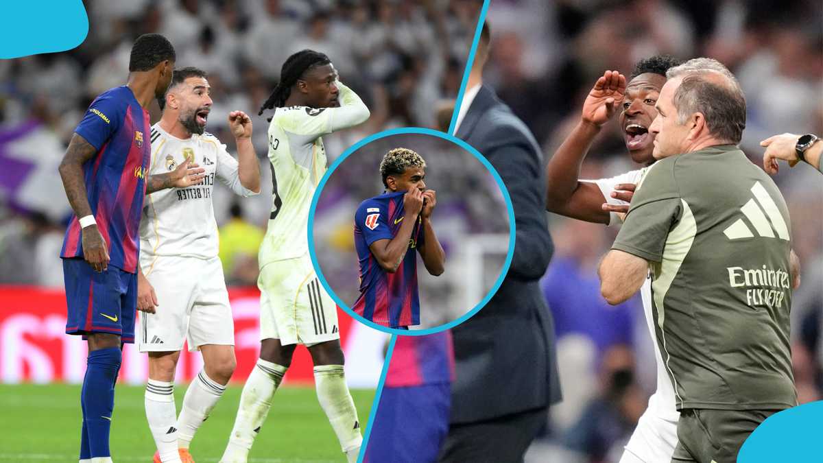 El Clasico ends in chaos as Carvajal and Vinicius target Lamine Yamal: Video