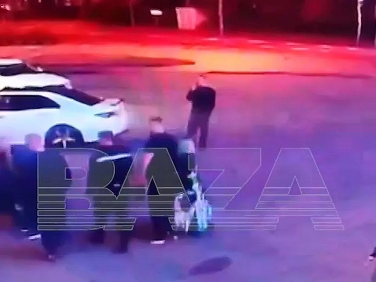 Mad moment clubbers and security guards brawl as blind man pepper sprayed in the mouth