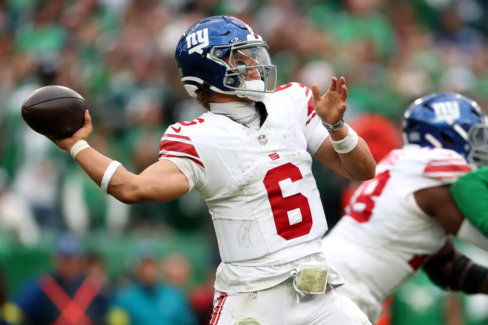 Giants' Jaxson Dart Sends Fiery Message to Team After Loss to Eagles