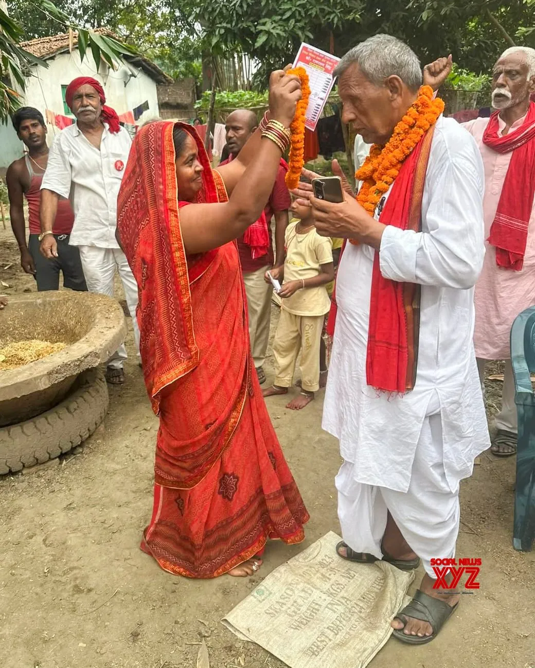 Begusarai: CPI Candidate Ram Ratan Singh Campaigns in Teghra #Gallery