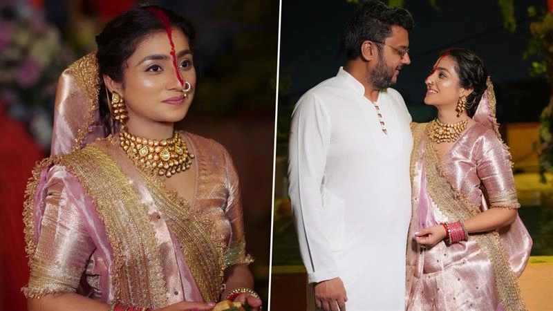 Chhath Puja 2025: Neha Marda Dazzles in Traditional Banarasi Saree as She Performs Rituals with Husband Ayushman Agarwal (Watch Video)