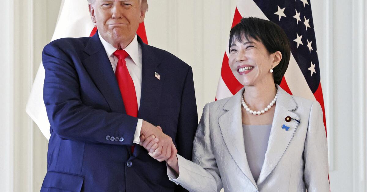Trump bonds with Japan's new prime minister and says her nation is delivering on U.S. investments