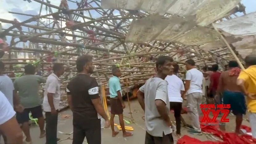 Hooghly: Cyclone Montha Causes Pandal Collapse #Gallery