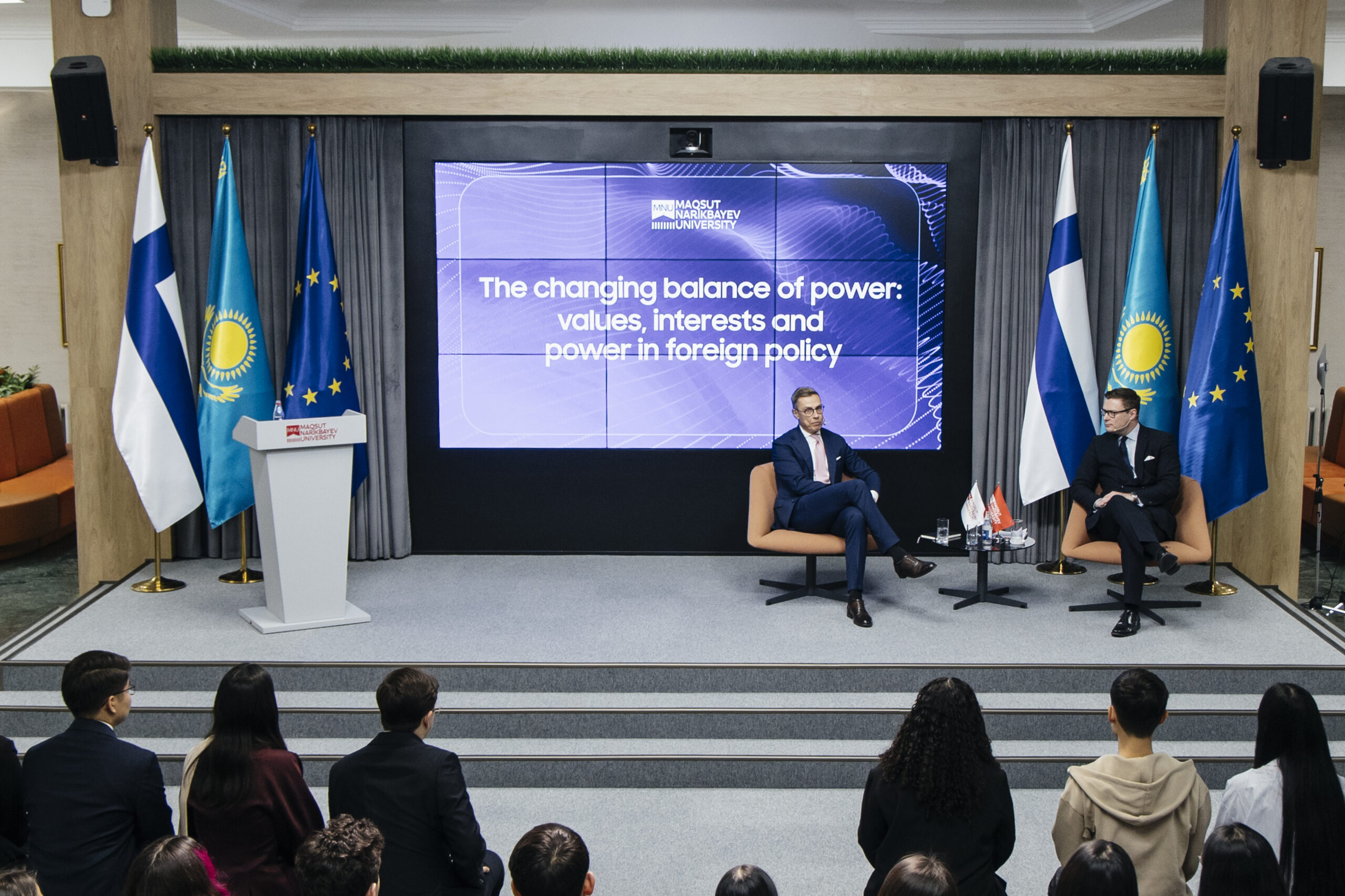 Success is Measured in Meaning, not Power: Finnish President Stubb Tells Kazakh Students