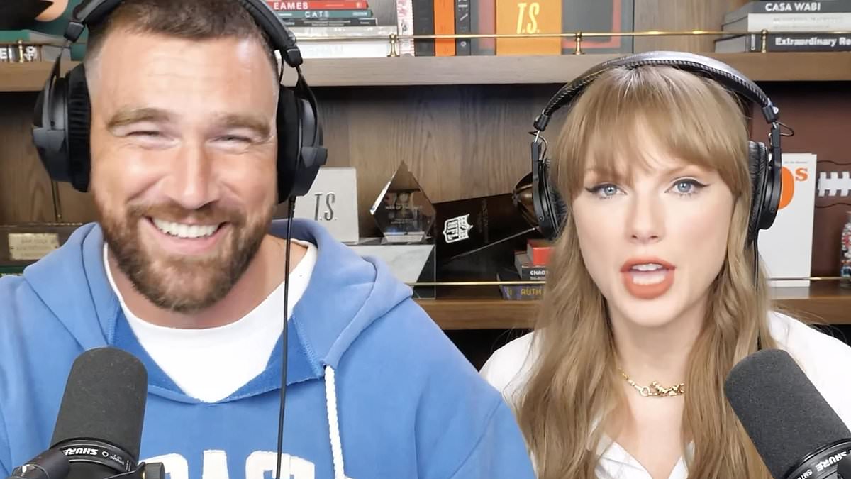 Travis Kelce joined Taylor Swift in ALSO shaking off Kamala Harris