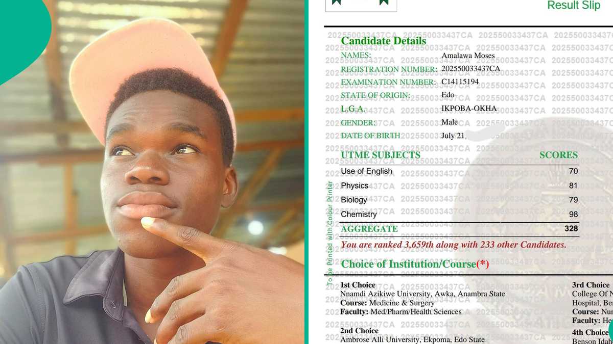 Man who wants to study medicine and surgery and got 328 in UTME laments course he was offered