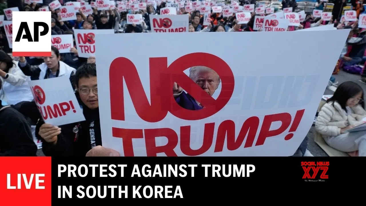 LIVE: Protest against Trump in South Korea (Video)