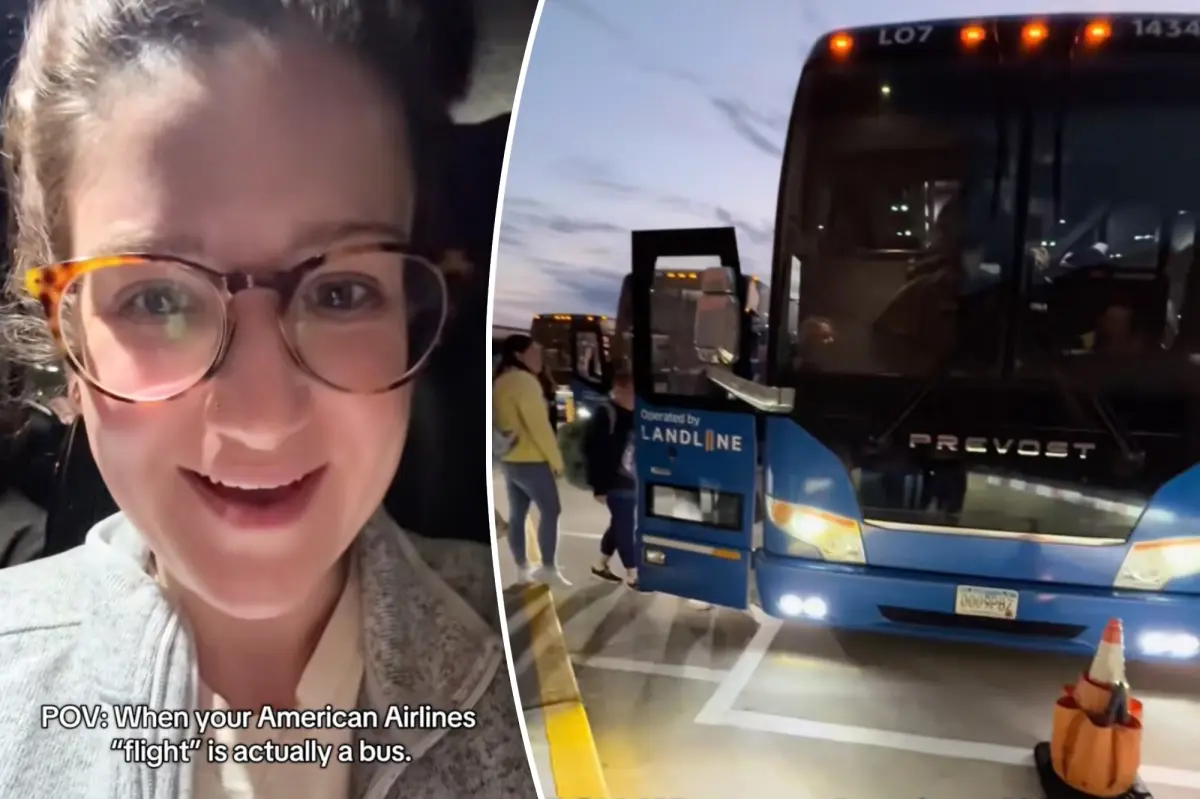 Traveler discovers her American Airlines 'flight' is actually a bus
