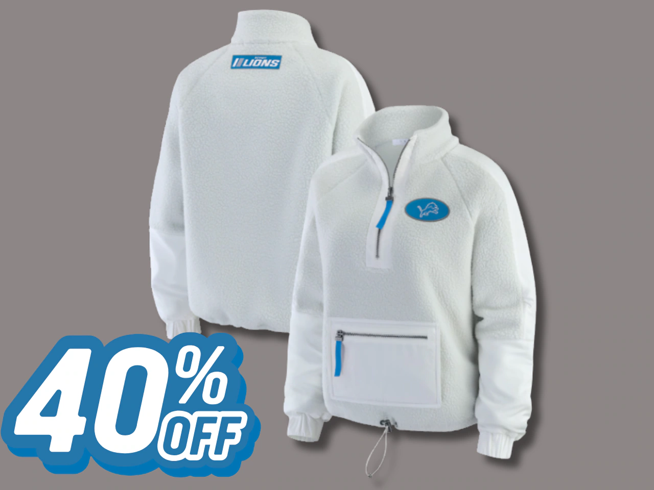 The perfect women’s Detroit Lions gameday jacket just got a major price cut