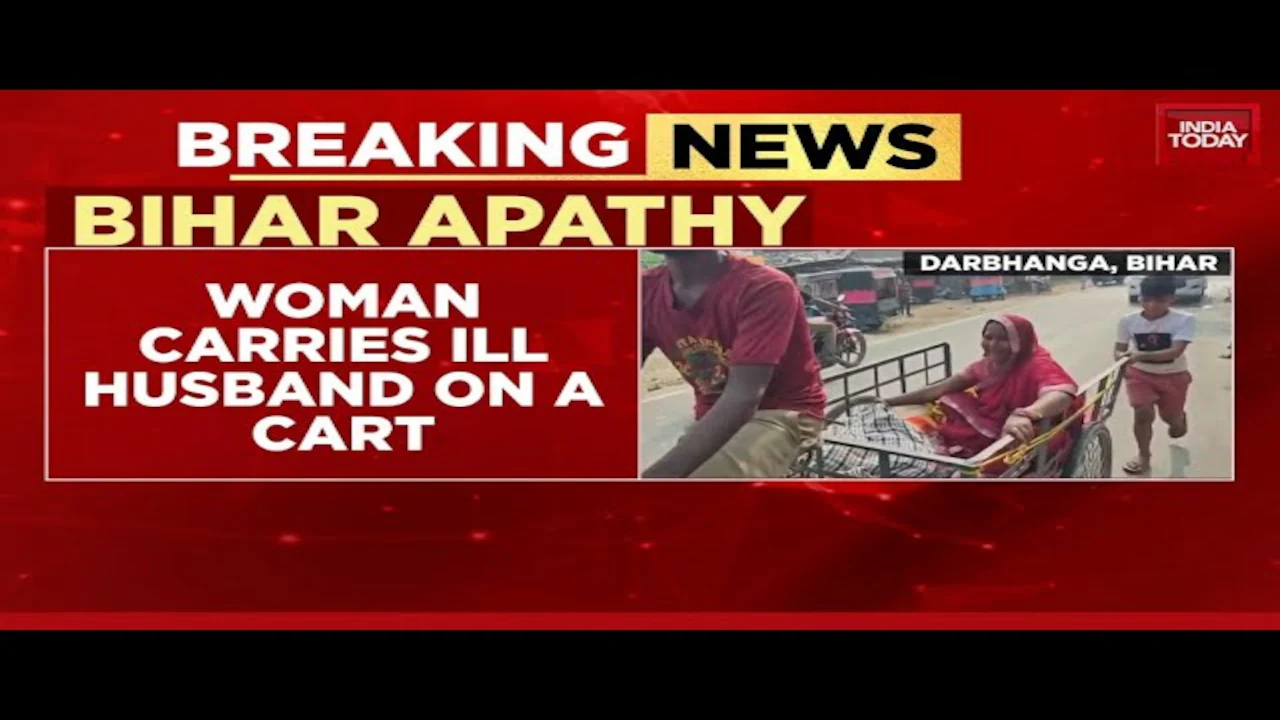 Bihar Apathy: Woman Forced To Carry Sick Husband to Hospital On A Cart