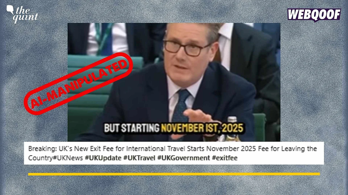 Fact-Check: UK Charging £500 ‘Exit Fee?’ No, Clip Is AI-Manipulated!