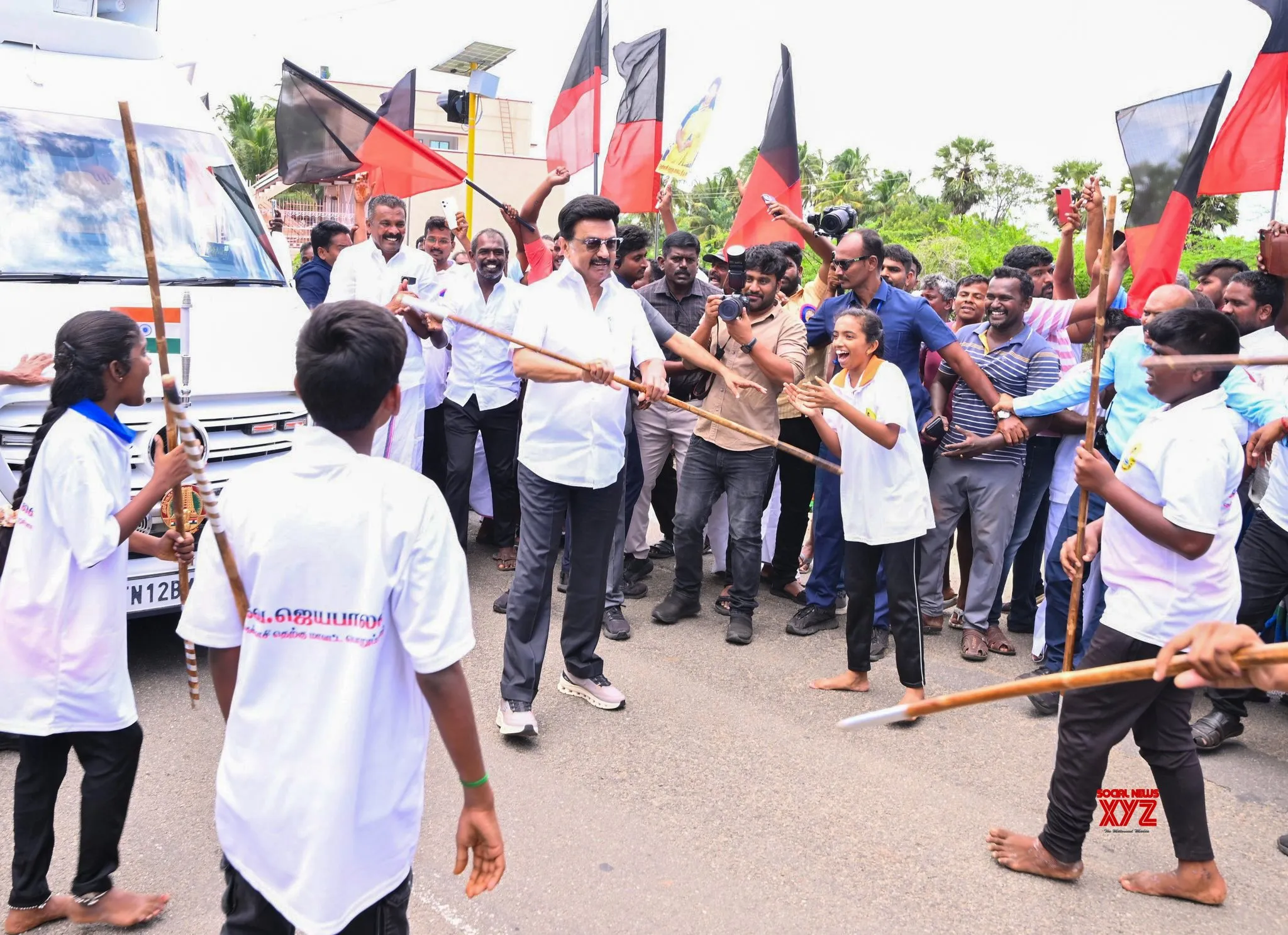 Tenkasi: M.K. Stalin Encourages Students at Silambam Event #Gallery