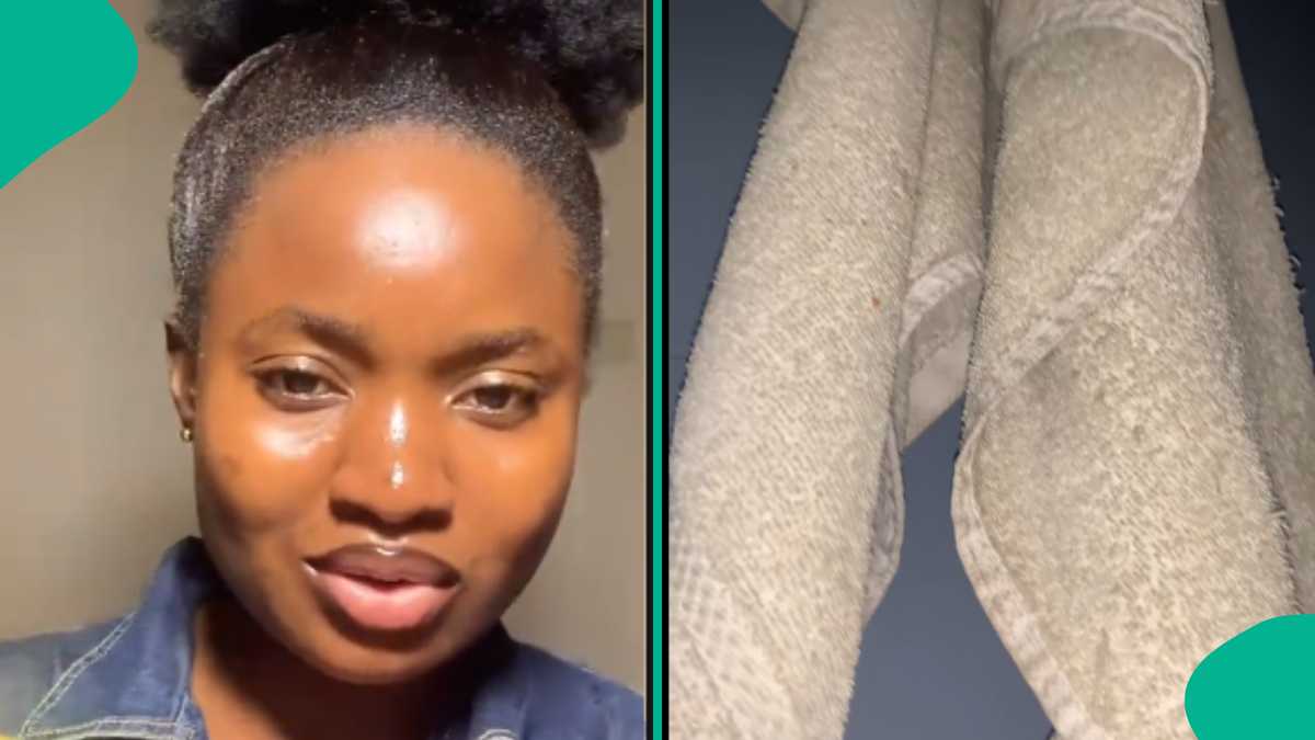 Video: See what this lady discovered on a towel given to her at a hotel