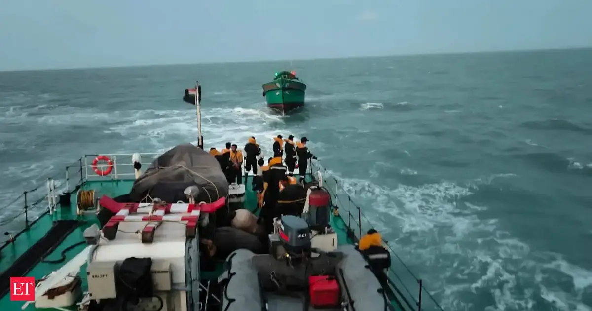 Indian Coast Guard rescues 31 fishermen stranded in Arabian Sea for 11 days