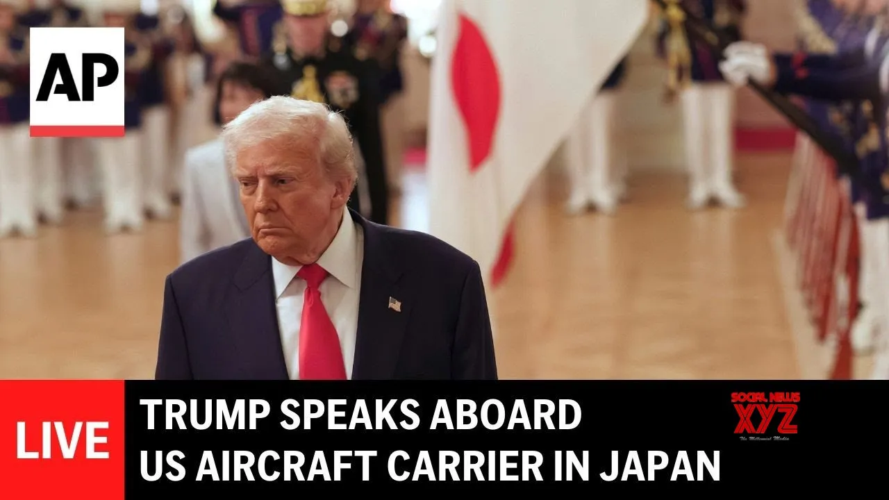 LIVE: Trump speaks aboard USS George Washington aircraft carrier in Japan (Video)