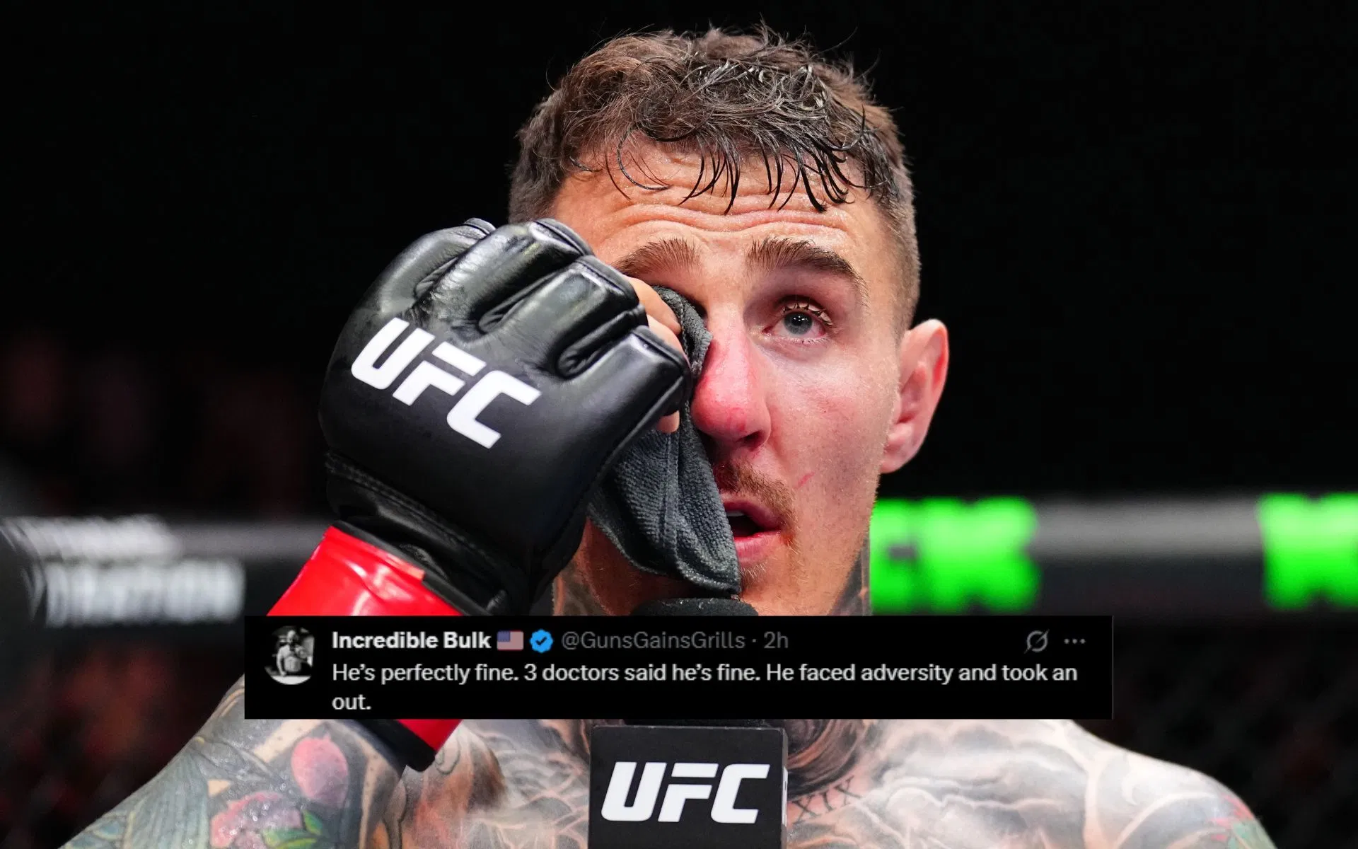 Strip him for acting - MMA world reacts as Tom Aspinall shares picture of his eyes after UFC 321 eye-poke
