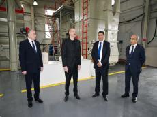 President Ilham Aliyev visits cotton processing plant in Sabirabad Industrial Park