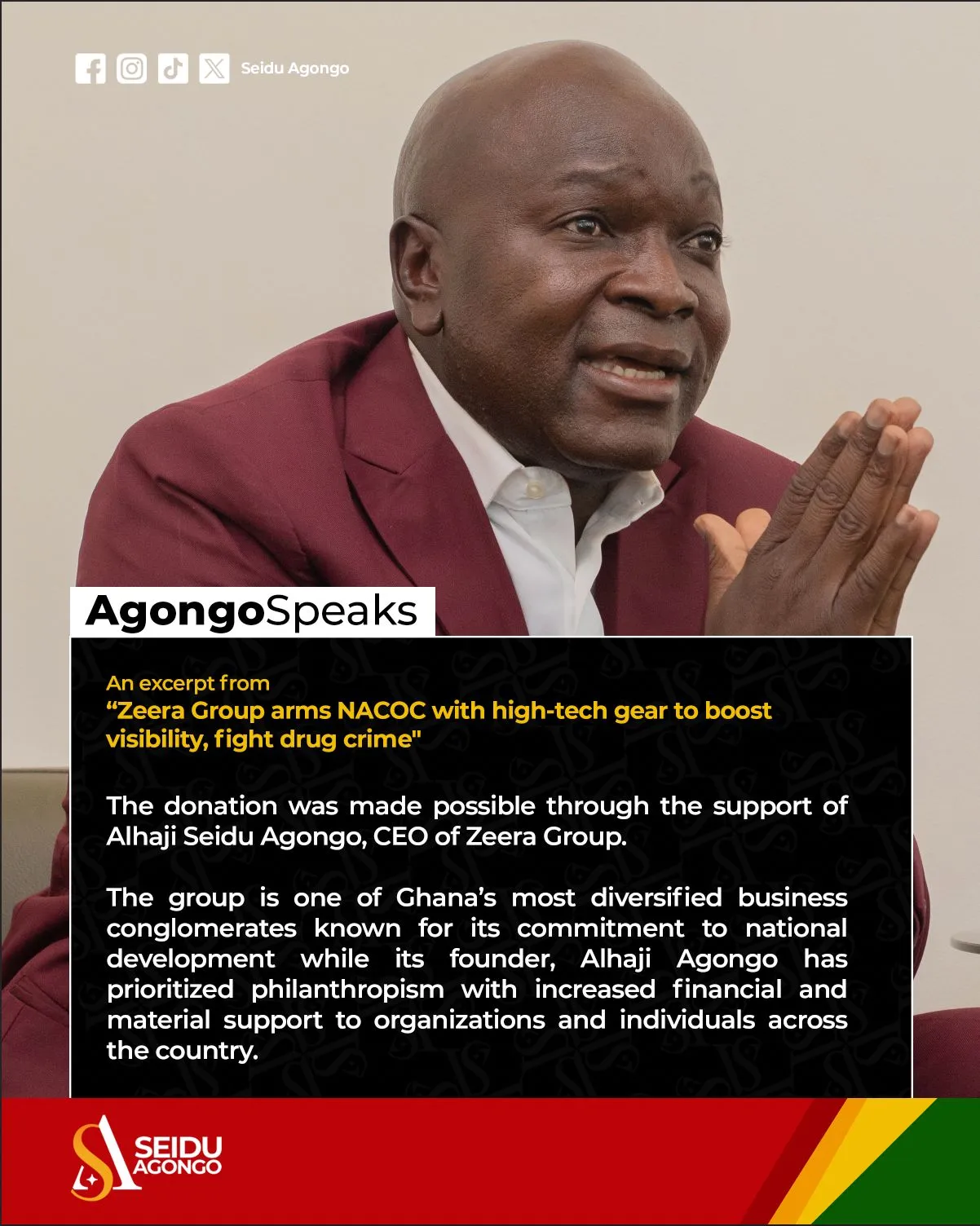 Zeera Group arms NACOC with high-tech gear to boost visibility, fight drug crime