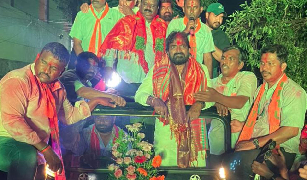 BRS wins MTAR Labour Union elections: Former Minister V Srinivas Goud elected BRTU president