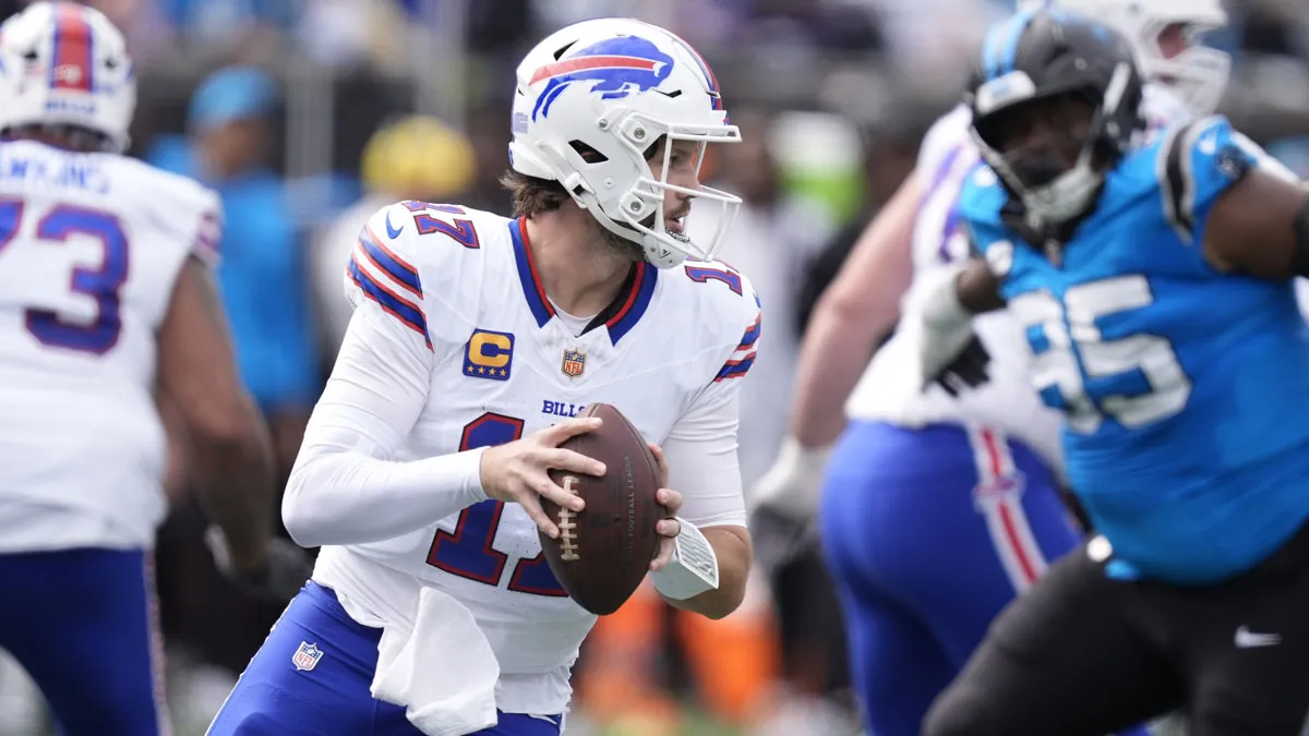 Bills’ Josh Allen awakes from passing slumber to break Cam Newton record