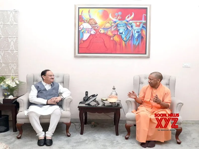 CM Yogi Adityanath calls on JP Nadda in Delhi
