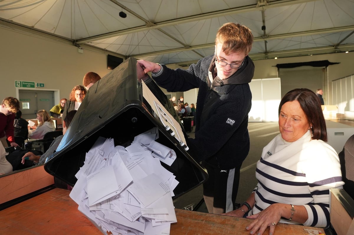 Catherine Connolly ‘absolutely delighted’ as early tallies show commanding lead