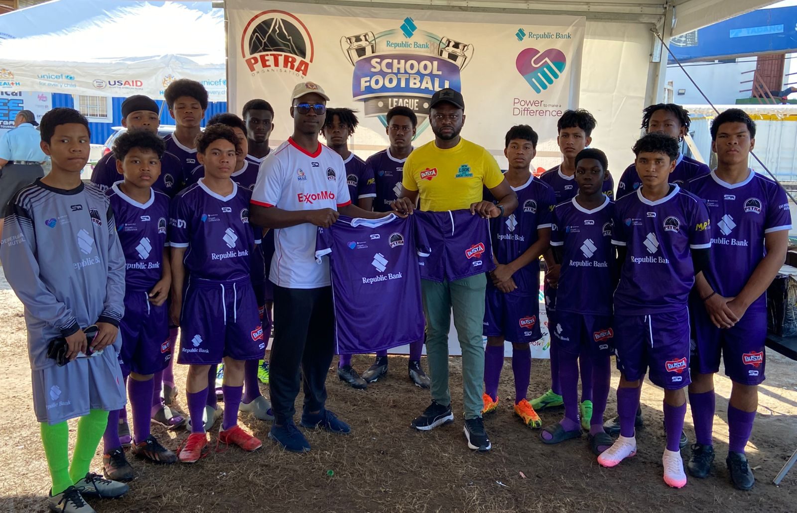 Guyana Beverage Inc. outfits participating teams in the RBL U-18 SFL