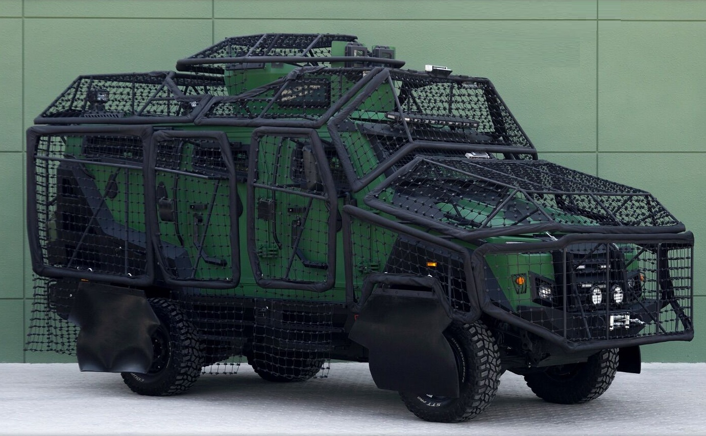 UAE firm equips armored vehicles with anti-drone mesh