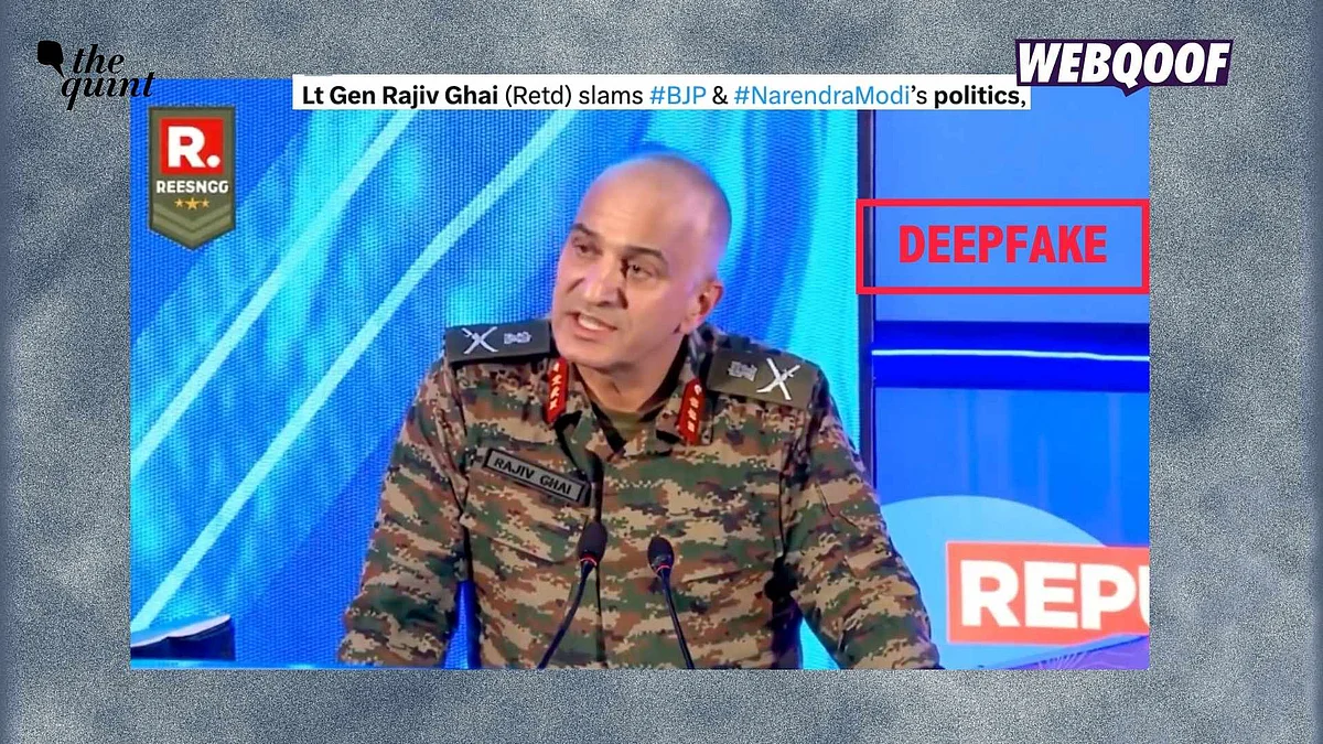 Did LT General Rajiv Ghai Talk About BJP and 'Hindutva' Politics? No, It’s AI!