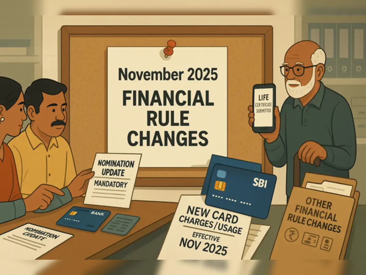 Key financial rule changes in November 2025: Deposit account bank nomination, life certificate, SBI Card and more
