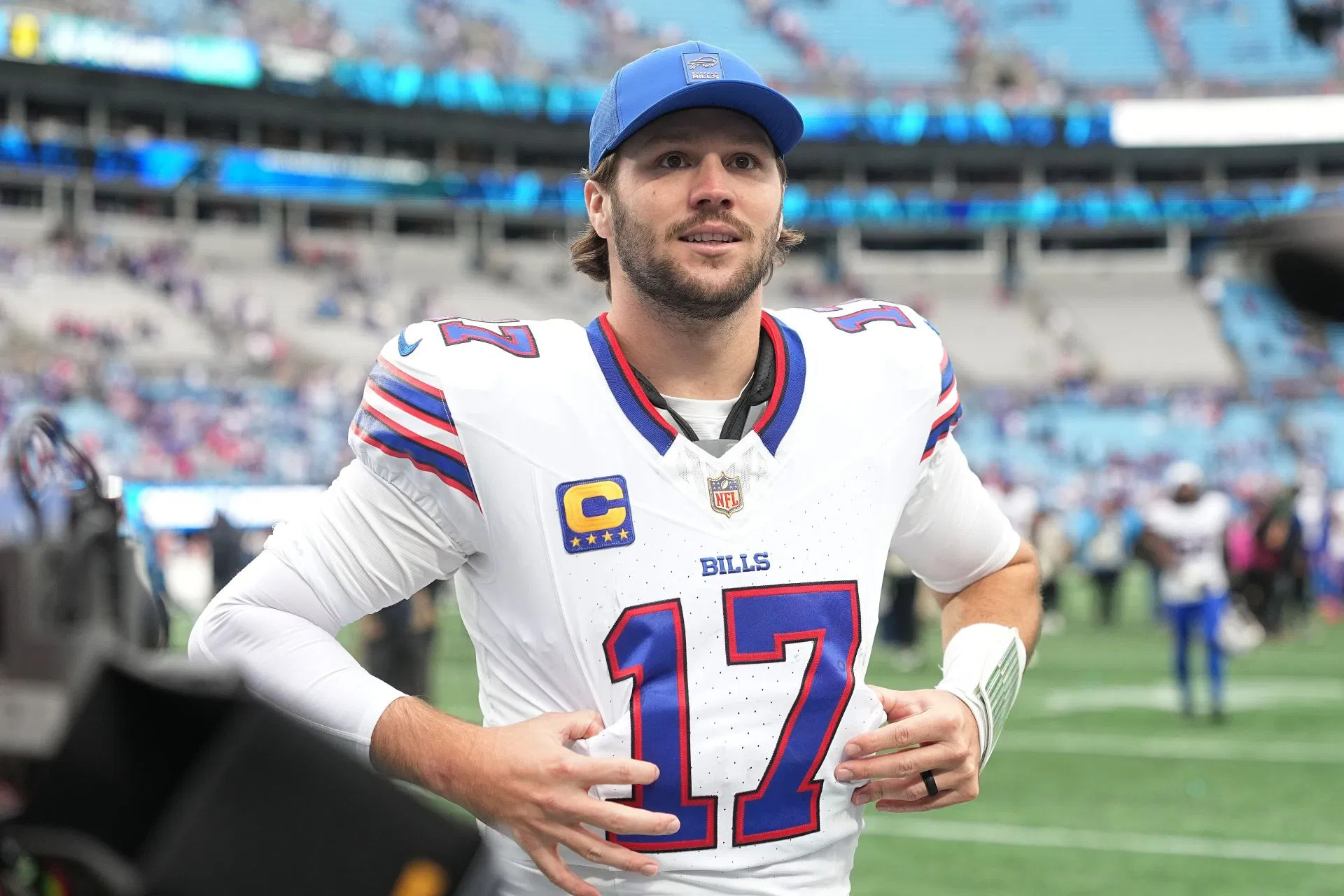 "Most selfish QB in NFL": Josh Allen accused of "shameless" stat-padding by fans during Bills' rout of Panthers